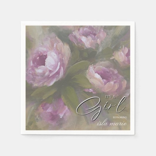 It's A Girl スタンダードカクテルナプキン (正面)