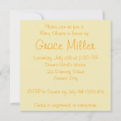 It's a Girl – ベビーシャワー招待状 招待状 (裏面)