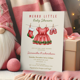 It's a Girl ベビー服 メリー・リトル・クリスマス 招待状
