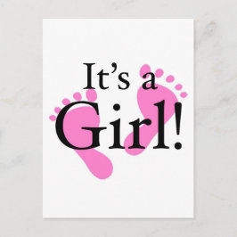 Its a Girl -ベビー、生まれたばかりのBaby Shower インビテーションポストカード