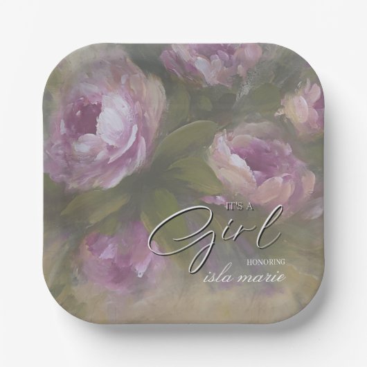 It's A Girl ペーパープレート (正面)