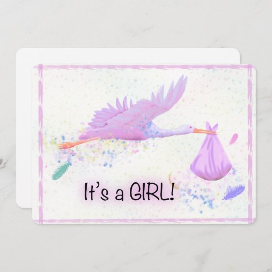 its a girl 招待状 (正面/裏面)