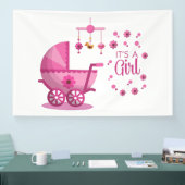 It's A Girl 4x6ビニールバナー 横断幕 (トレードショー)