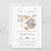 It's a Girl Baby Clothes Shower Invitation 招待状 (正面)