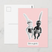 It's a girl - Black and White Doll Indians ポストカード (正面/裏面)