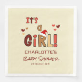 It's a Girl! Christmas Santa Hat Baby Shower (正面)