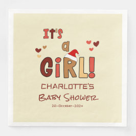 It's a Girl! Christmas Santa Hat Baby Shower