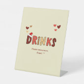 It's a Girl Christmas Santa Hat Baby Shower Drinks 台座サイン (正面)