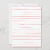 Its a Girl Clothes Watercolor Modern Baby Shower 招待状 (裏面)