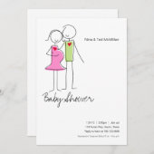 It's a Girl, Coedベビーシャワー招待状、5x7 招待状 (正面/裏面)
