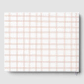 It's a Girl! Cute Brown Gingham Baby Shower ゲストブック (裏面)