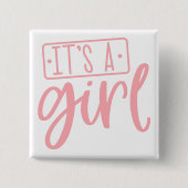 It's a Girl Cute Celebration Button 缶バッジ (正面)