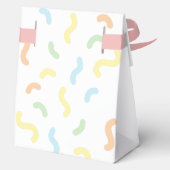 It's a Girl Cute Teddy Bear Baby Shower Cartoon  フェイバーボックス (裏面)