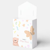 It's a Girl Cute Teddy Bear Baby Shower Cartoon フェイバーボックス (オープン)