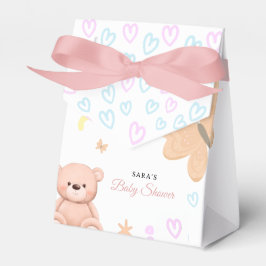 It's a Girl Cute Teddy Bear Baby Shower Cartoon フェイバーボックス