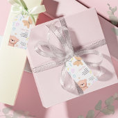 It's a Girl Cute Teddy Bear Cartoon baby shower ギフトタグ