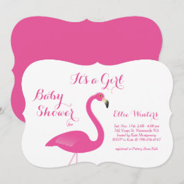 It's a Girl - Flamingo Baby Shower招待状 招待状