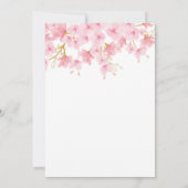 i'ts a Girl Floral Baby Shower Cherry Blossom 招待状 (裏面)