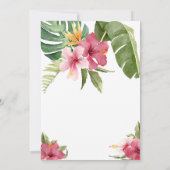 It's A Girl Floral Baby Shower Invitation 招待状 (裏面)