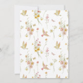 It's A Girl Floral Baby Shower Invitation 招待状 (裏面)