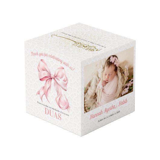 It's a Girl Gift Photo フォトキューブ (裏面アングル)