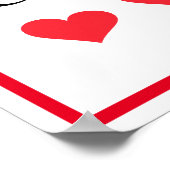 It's A Girl! Happy Red Hearts Custom Baby Shower ポスター (角)