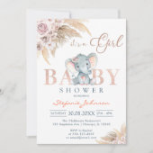 It's A Girl Little Peanut Baby Shower Invitation 招待状 (正面)