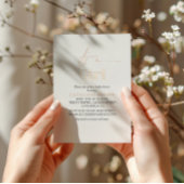 Its A Girl Luxeバラゴールドフォイルベビーシャワー 箔招待状