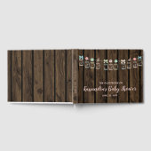 Its A Girl Mason Jar素朴ベビーシャワーゲストブック ゲストブック (全面)