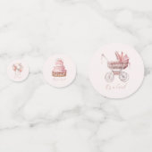 It's a Girl! Pink Baby Girl Shower コンフェッティ (正面)