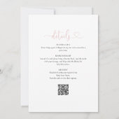 Its A Girl Pink Bow Baby Shower All In One 招待状 (裏面)