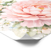 It's a Girl Pink Bow Garden Baby Shower Welcome ポスター (角)