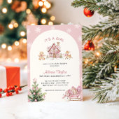 It's A Girl Pink Girl Baby Shower 招待状