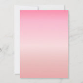 It's A Girl! Pink Gradient Cute Baby Shower 招待状 (裏面)