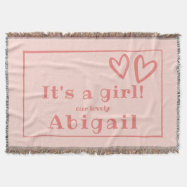 It's a Girl, Pink, New family member スローブランケット