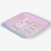 It's A Girl! Purple Gradient Cute Baby Shower ペーパープレート (傾斜あり)