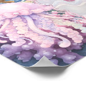 It's a Girl Sea Turtle Baby Shower Welcome ポスター (角)