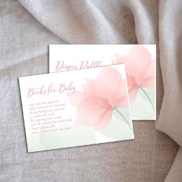 It's a Girl Soft Blush Pink Flowers Books for Baby エンクロージャーカード