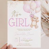 It's a Girl We Can Bearly Wait ベビーシャワー 招待状