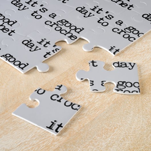 It's A Good Day To Crochet Hook and Yarn ジグソーパズル (側面)