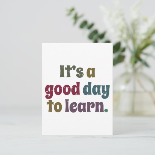 It's A Good Day To Learn Teacher Back To School ポストカード (スタンド正面)