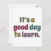 It's A Good Day To Learn Teacher Back To School ポストカード (正面/裏面)