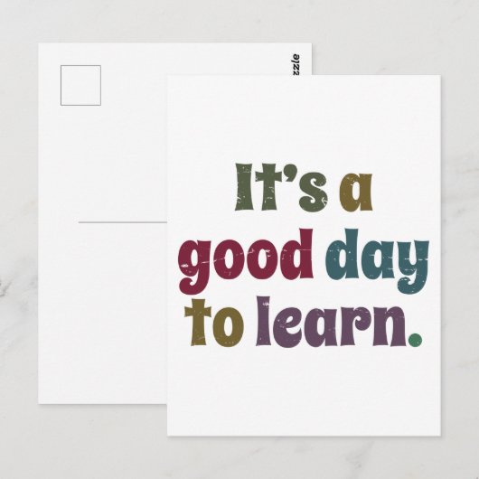 It's A Good Day To Learn Teacher Back To School ポストカード (正面/裏面)