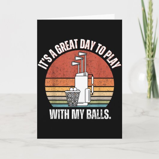 It's A Good Day To Play With My Funny Men Golf  カード (正面)