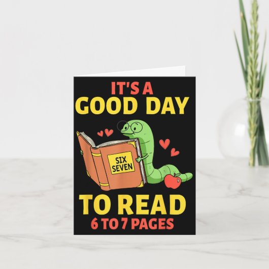 It's A Good Day To Read 6 Or 7 Pages 67 Librarian カード (正面)