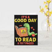 It's A Good Day To Read 6 Or 7 Pages 67 Librarian カード (黄色い花)