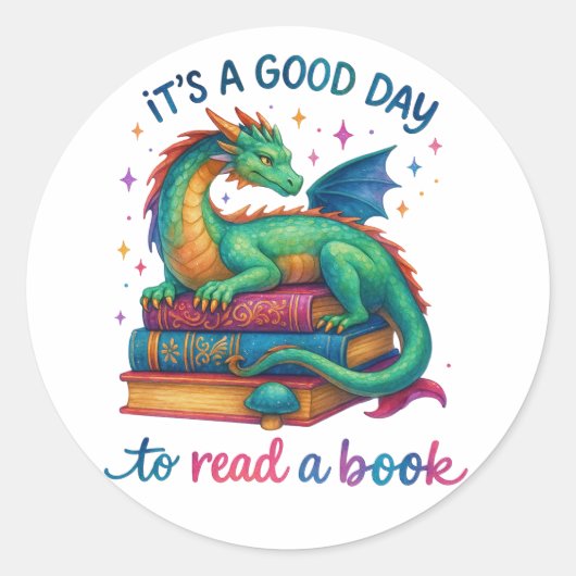 It's A Good Day To Read A Book ラウンドシール (正面)