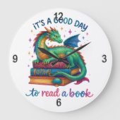 It's A Good Day To Read A Book ラージ壁時計 (正面)