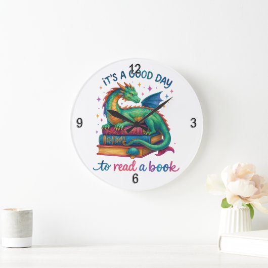 It's A Good Day To Read A Book ラージ壁時計 (ホーム)