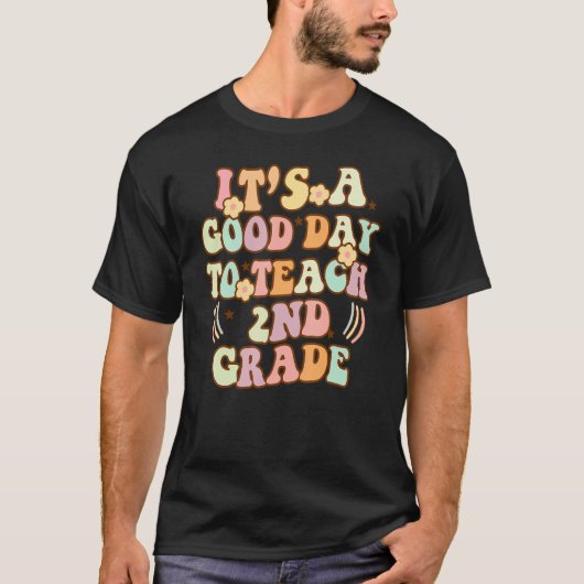 It's A Good Day To Teach 2nd Grade Retro Teacher T Tシャツ (正面)